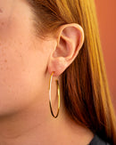 Brinco Argola Dourada Grande Clássica