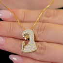 Colar Dourado Nossa Senhora com Microzircônias Cravejadas