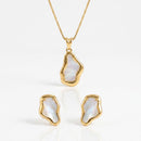 Conjunto Dourado Pedra Branca Orgânica