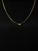 Colar Dourado Nossa Senhora Aparecida com Fundo Preto Retangular