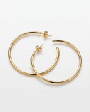 Brinco Argola Folheada a Ouro 18k Grande Clássica