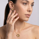 Kit Flor Dourada Cristal