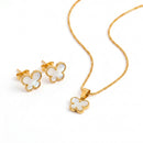Kit Dourado Borboleta Branca com Detalhe Pontilhado