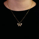 Colar Dourado Borboleta com Microzircônias