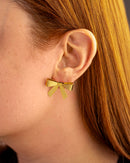 Brinco Dourado Laço Gravata Borboleta