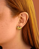 Brinco Dourado Coração Clássico