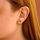 Brinco Dourado Coração Clássico