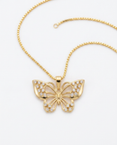 Colar Folheado a Ouro 18k Borboleta com Microzircônias